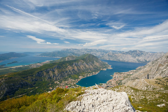 Kotor, Montenegro. Seen from above	