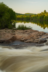 Fototapeta na wymiar Blueberry Falls in Canada Chute aux Bleuets