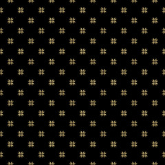 Seamless pattern gold art deco geometric on black background.