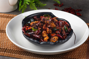 kung pao fried dried shrimp, chinese food