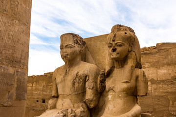 King Tutankhamun statue in Luxor temple