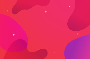 Abstract gradient curves flat design vector background