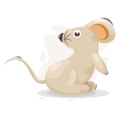 CUTE MOUSE MASCOT CARTOON VECTOR