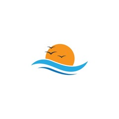 Obraz premium sun illustration logo vector