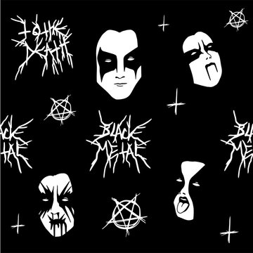 Black Metal Corpse Paint Pattern