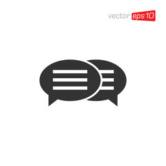 Talk and Chat Icon Design Vector