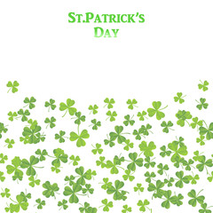 Fototapeta premium Saint Patrick's day card with shamrock. Vector illustration