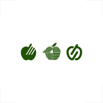 apple logo digitalized with variants design