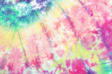 tie dye color on cotton fabric abstract texture background.