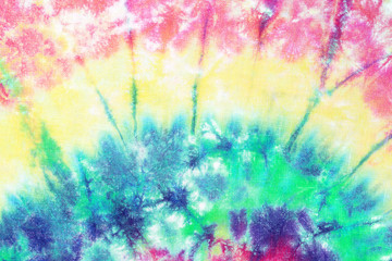 Fototapeta na wymiar tie dye color on cotton fabric abstract texture background.