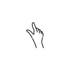 Obraz premium hand line illustration simple finger gesture