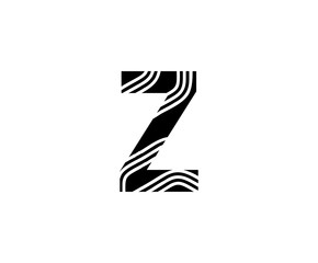 Abstract Line Z Letter Icon Design