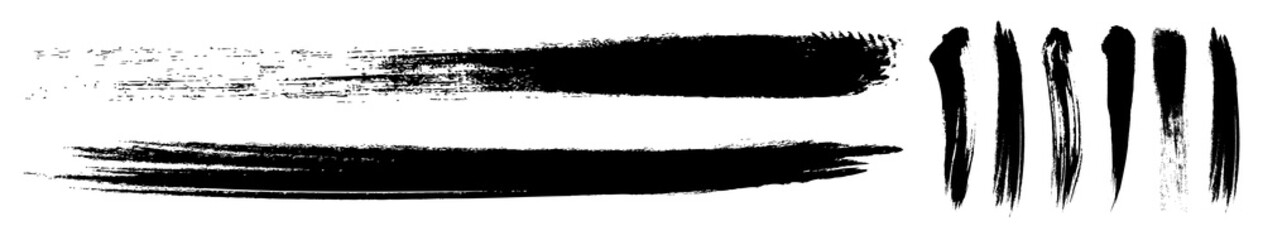 アナログタッチ素材：筆の質感　墨　インク　筆模様　波模様	