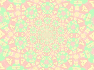 decorative fantasy , flower ornament. the idea for the fabric, Wallpaper, carpets, seal. abstract pattern kaleidoscope Illustration with a kaleidoscope. psychedelic background.