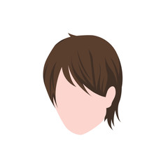 Graphic design hairstyle men Illustration vector On anime or comic style. man hair style logo vector