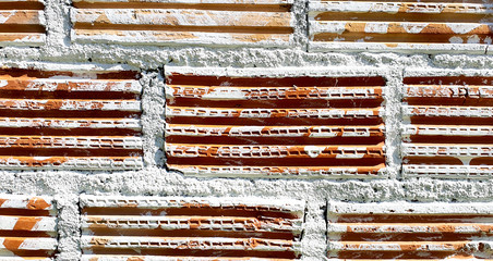 brick wall with White painted texture can be used for the background