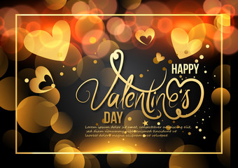 Valentines day background with heart pattern and typography of happy valentines day text . Vector illustration. Cute love sale banner or greeting card