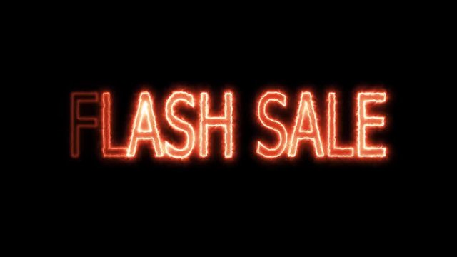 flash sale orange red energy mark glow end offset for banner and advertise