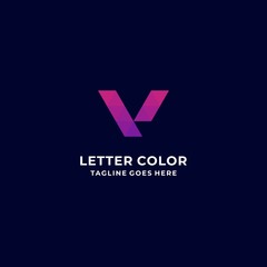 Vector Logo Illustration Aurora Gradient Colorful