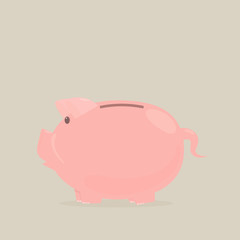 Piggy bank vector object for money saving