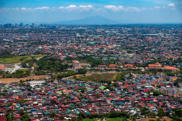 Fototapeta na wymiar Dense building houses image at Manila, Philippines