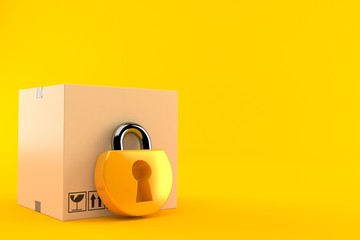 Package with padlock