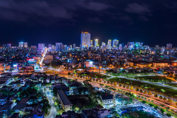 Fototapeta na wymiar Nightscape of Da Nang city, Vietnam