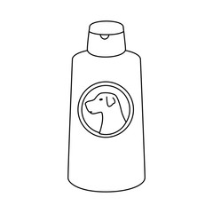 dog care bottle isolated icon vector illustration design