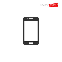 Smart Phone Flat Icon Design Vector
