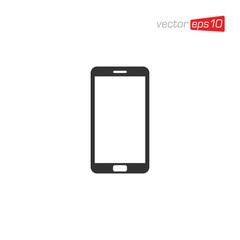 Smart Phone Flat Icon Design Vector