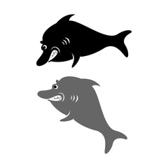 Fish cartoon icon