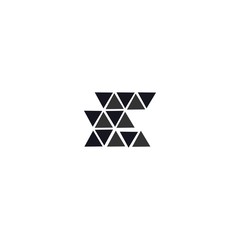 Fototapeta premium E triangle logo icon design template elements