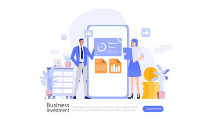 Business Investment  Vector Illustration Concept , Suitable for web landing page, ui, mobile app, editorial design, flyer, banner, and other related occasion