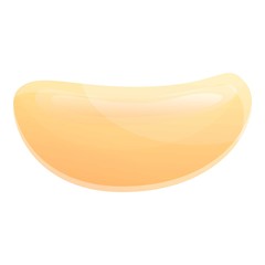 Raw garlic piece icon. Cartoon of raw garlic piece vector icon for web design isolated on white background
