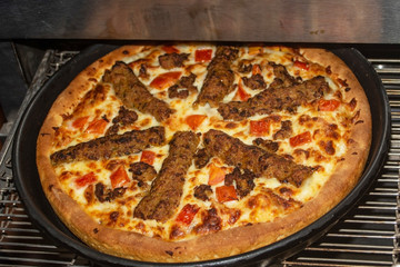 Pizza in the oven