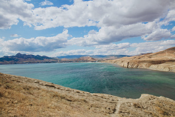 Obraz premium Beautiful landscape on the background of the sea.