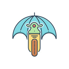 Color illustrationicon for damage