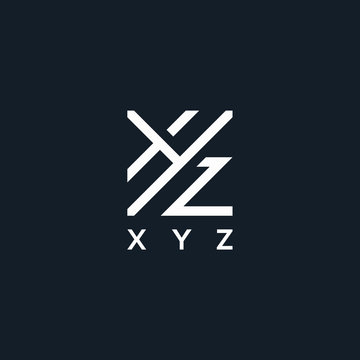 initial logo XYZ line square
