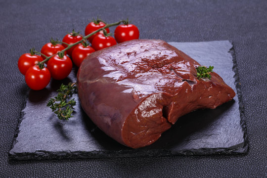 Raw pork liver