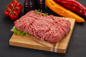 Raw turkey minced meat