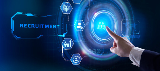 Business, Technology, Internet and network concept. Recruitment career employee interview business HR Human Resources concept.