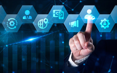 Business, Technology, Internet and network concept. Human Resources HR management recruitment employment headhunting concept.