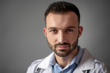 Close up picture of a determined man