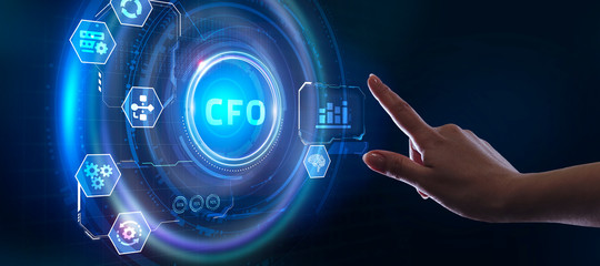 CFO - digital technology concept. Business, Technology, Internet and network concept.