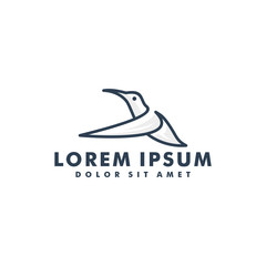 Bird logo design template. Animal icon vector illustration