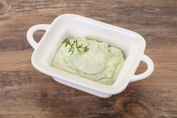 Cottage cream snack with herbs