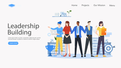 Leadership Unity Vector Illustration Concept , Suitable for web landing page, ui, mobile app, editorial design, flyer, banner, and other related occasion