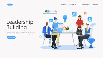 Leadership Unity Vector Illustration Concept , Suitable for web landing page, ui, mobile app, editorial design, flyer, banner, and other related occasion