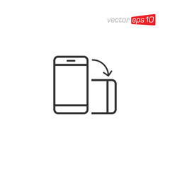 Phone Rotation Mobile Rotate Icon Design Vector