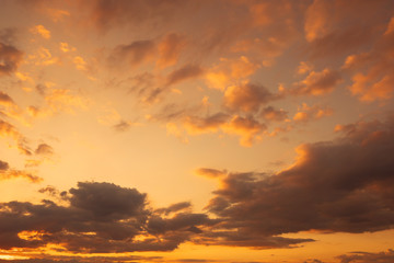 Sunset sky and clouds abstract background.